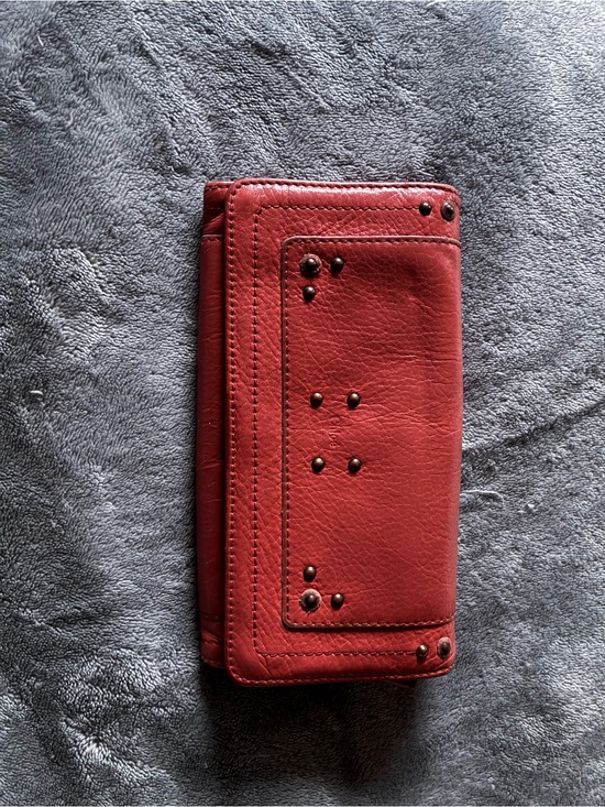 Chloe Handbags - CHLOE full size snap pinkish coral Studded Leather Wallet